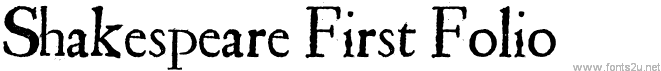 Shakespeare First Folio Font