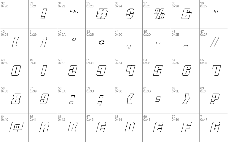 Mobile Infantry Outline Italic