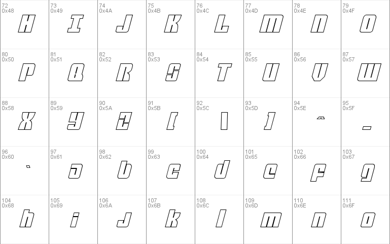 Mobile Infantry Outline Italic