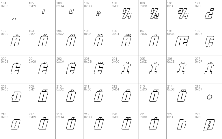 Mobile Infantry Outline Italic