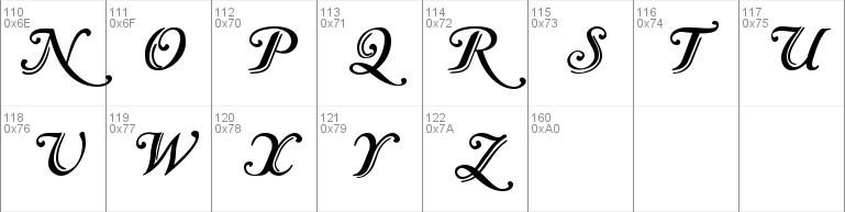 Caslon Calligraphic Initials