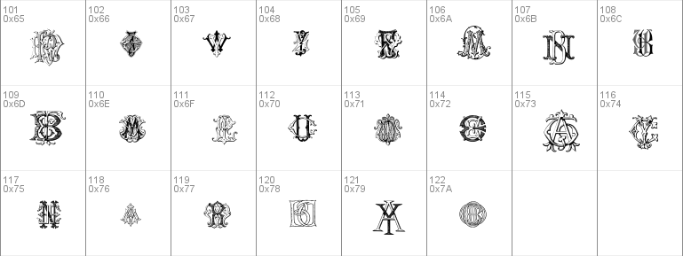 Intellecta Monograms Random Samples