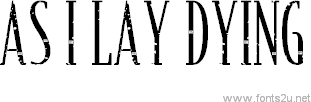 As I Lay Dying Logo Font