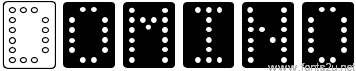 Domino normal kursiv omrids