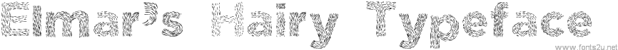 Elmar's Hairy Typeface
