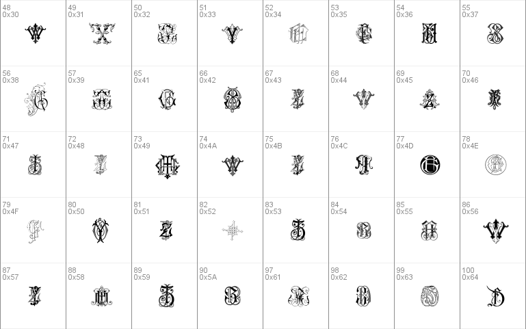 Intellecta Monograms Random Samples Seven