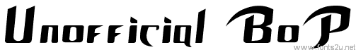 Unofficial BoP Font