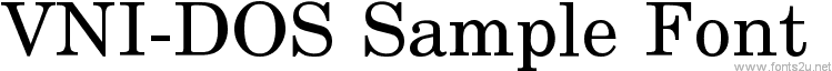 VNI-DOS Sample Font 