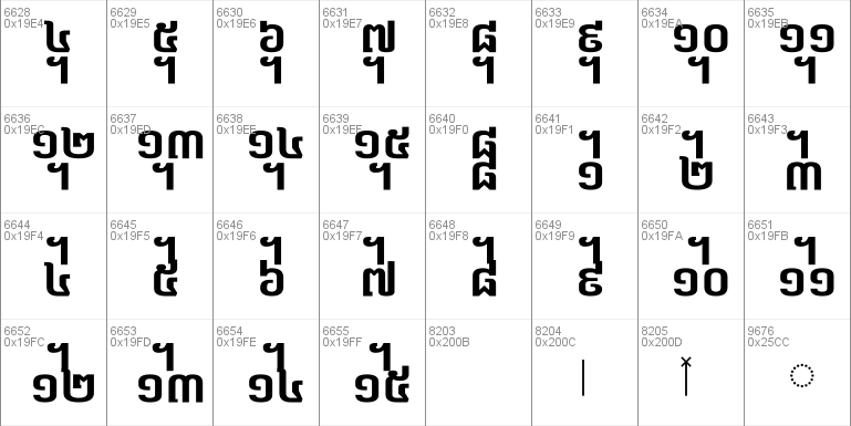 khmer dotted font