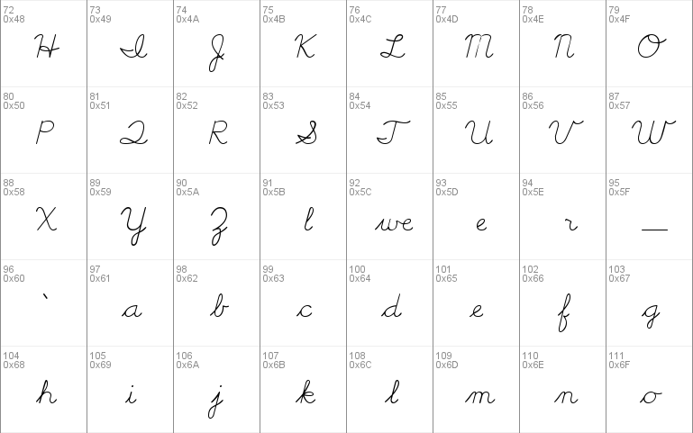 Cursive Handwriting Tryout