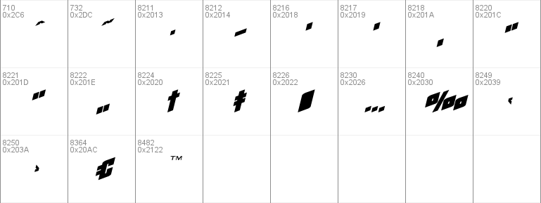 Galaxy Force Extra-Expanded Italic