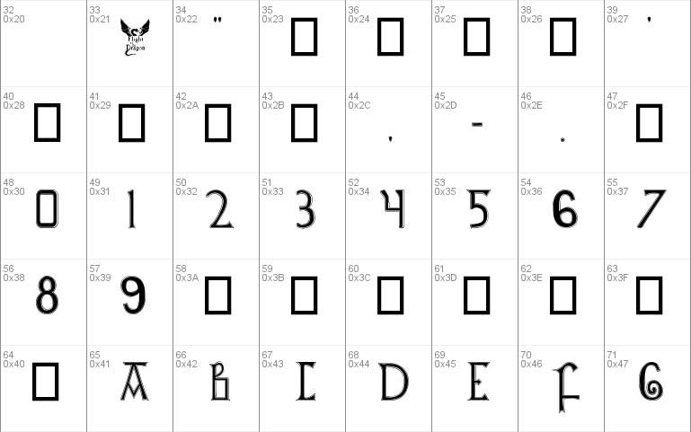 British Outline Majuscules