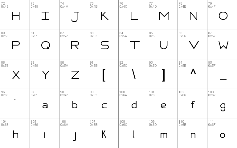 FAFERS Technical Font