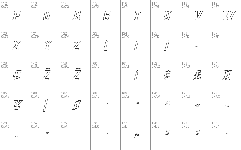 Earthrealm Outline Italic