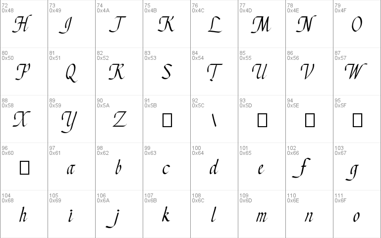 Chancery Cursive - DGL