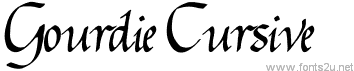 Gourdie Cursive