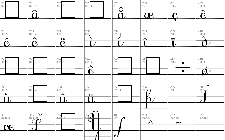 Cursif & Lignes