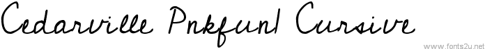 Cedarville Pnkfun1 Cursive