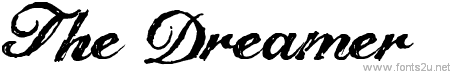 The Dreamer Font By Billy Argel all rights reserved personal use only commercial licenses contact bi