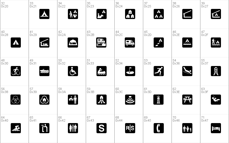 DNR Recreation Symbols