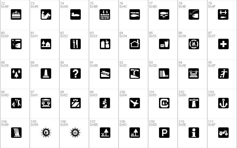 DNR Recreation Symbols