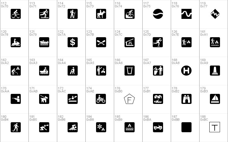 DNR Recreation Symbols