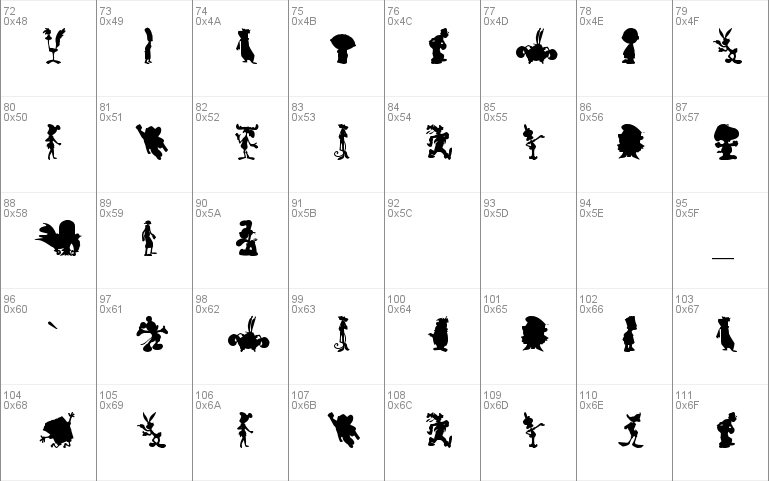 Cartoon Silhouettes