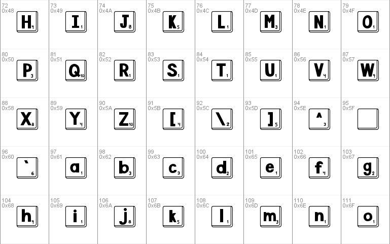 DJB Letter Game Tiles