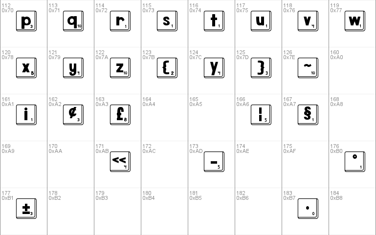 DJB Letter Game Tiles