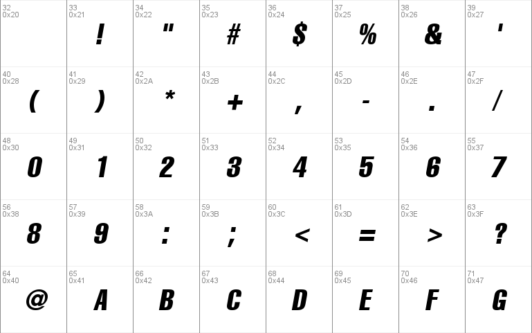 AG Letterica Compr-Oblique