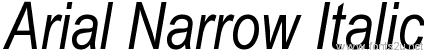 Arial Narrow Italic