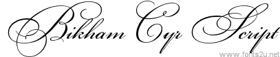 Bikham Cyr Script