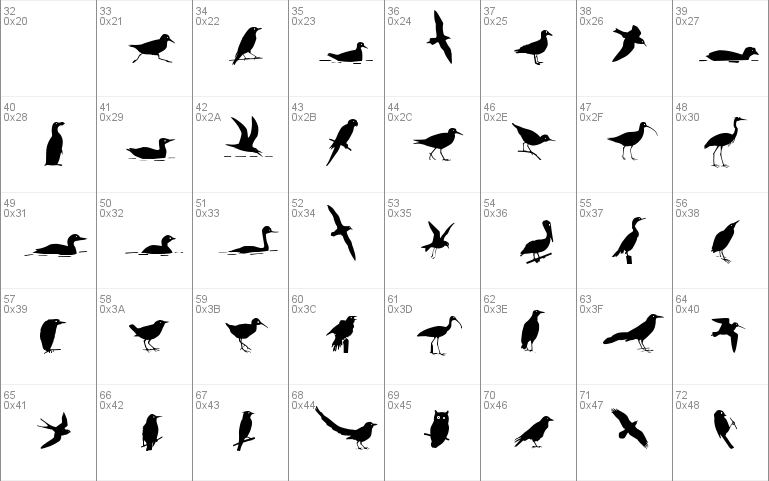 Bird Silhouettes reverse