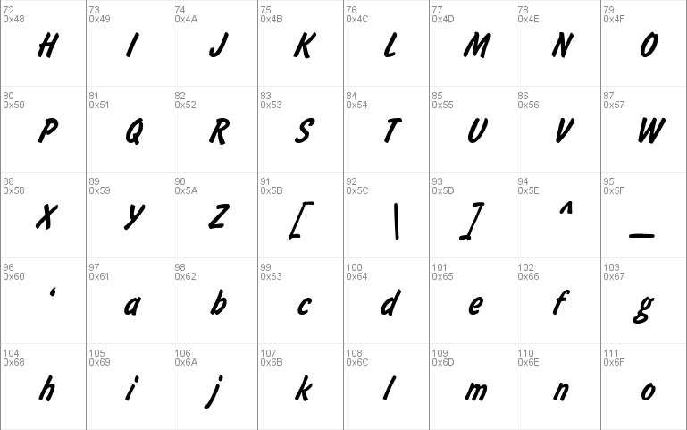 BrushType-SemiBold-Italic