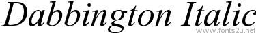 Dabbington Italic