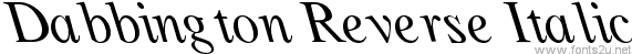 Dabbington Reverse Italic