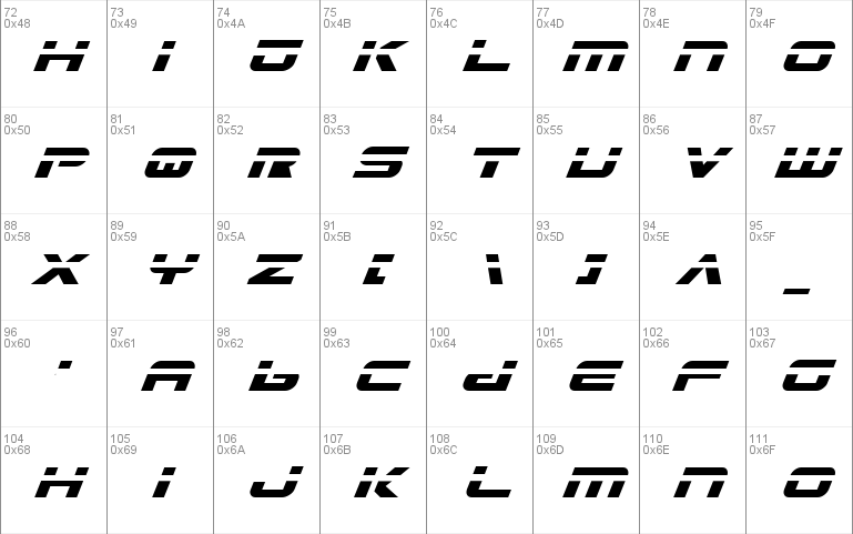 Gunship Laser Italic