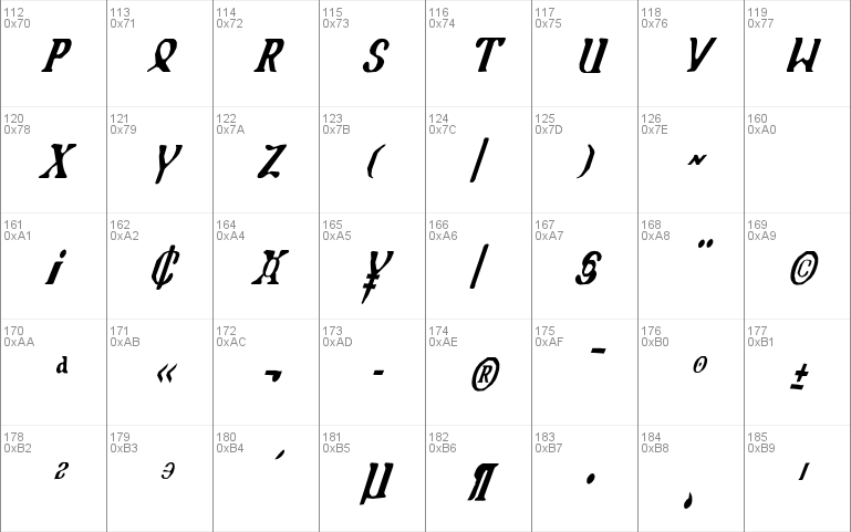 Holy Empire Condensed Italic