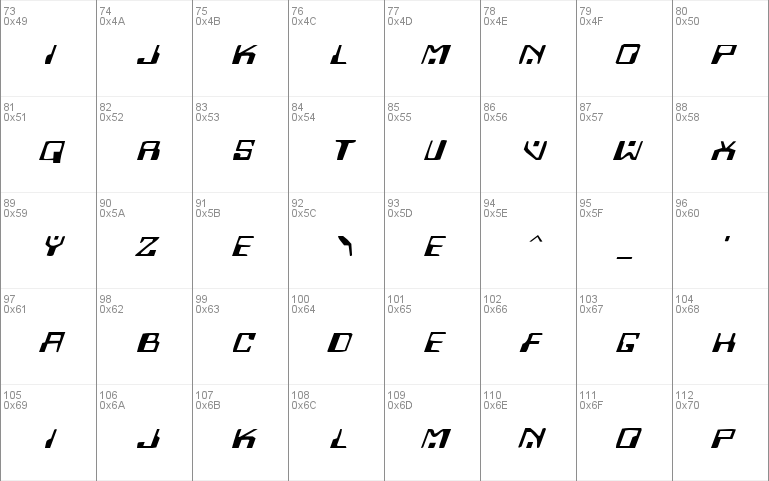 Homemade Robot Expanded Italic