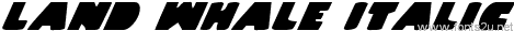 Land Whale Italic