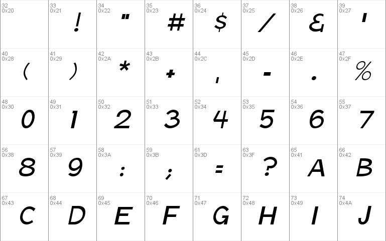 Notation Italic Light JL