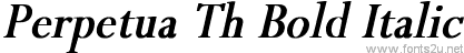 Perpetua Th Bold Italic