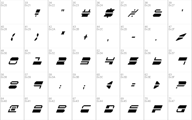 Quickmark Condensed Italic