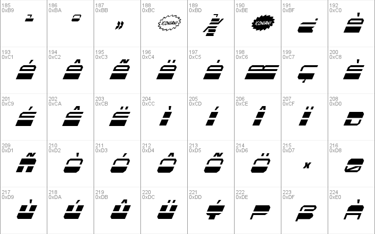 Quickmark Condensed Italic