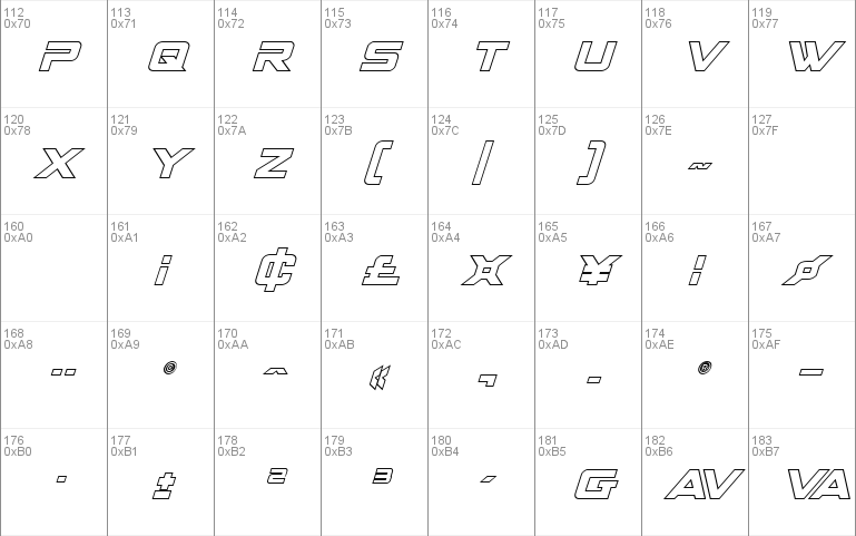 Spy Agency Outline Italic