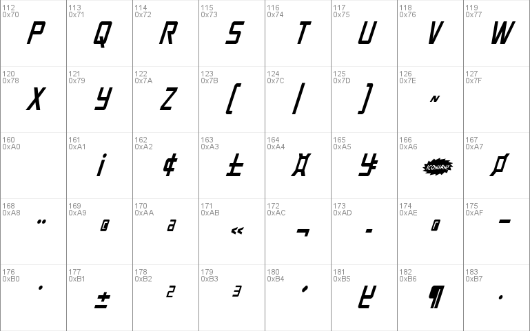 Crixus Condensed Italic