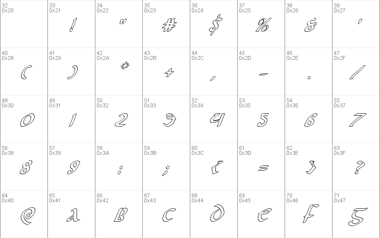 Foucault Outline Italic