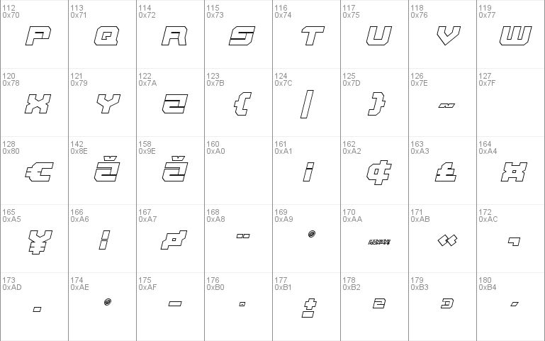 Gearhead Outline Italic