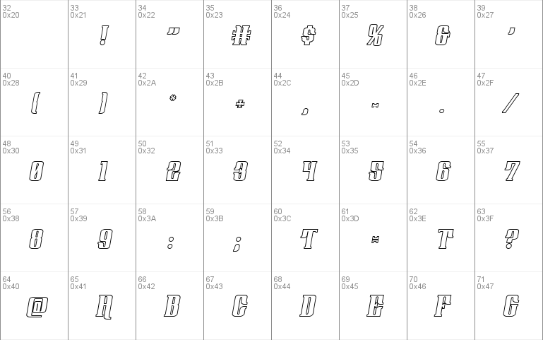 Gentleman Caller Outline Italic