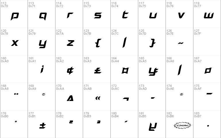 Hollow Point Expanded Italic